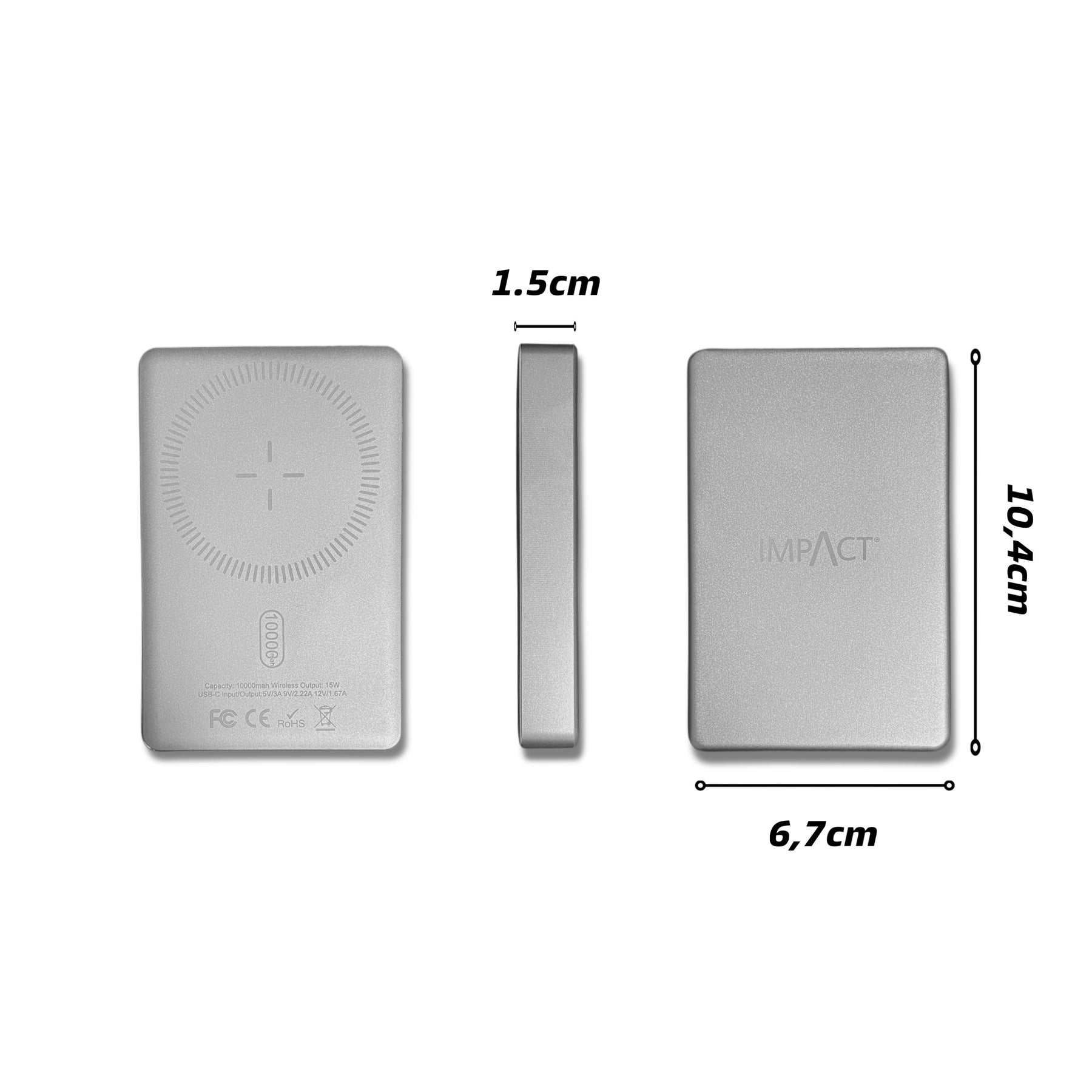 Nachhaltige Aluminium Powerbank mit MagSafe 10000mAh